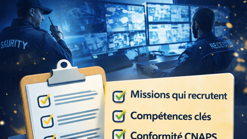 Emplois sécurité privée 2026 : guide candidat pour trouver une mission et optimiser son profil (SPO)