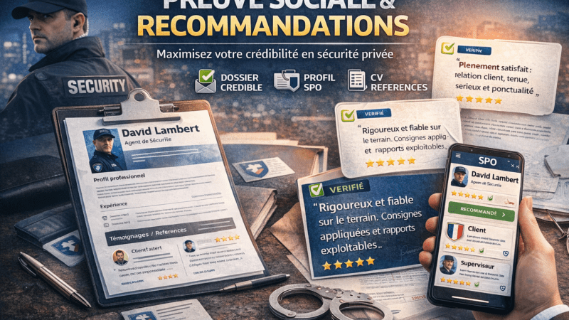 Recommandations sécurité privée : preuve sociale pour recruteur