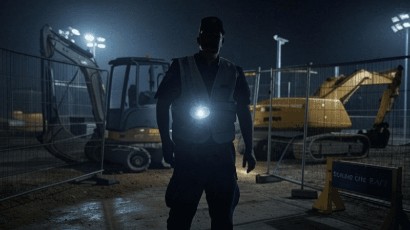 Sécuriser un chantier BTP la nuit : prévention du vol d’engins et matériel