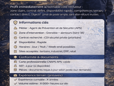 APS — CDI — Isère (38) — planning jour