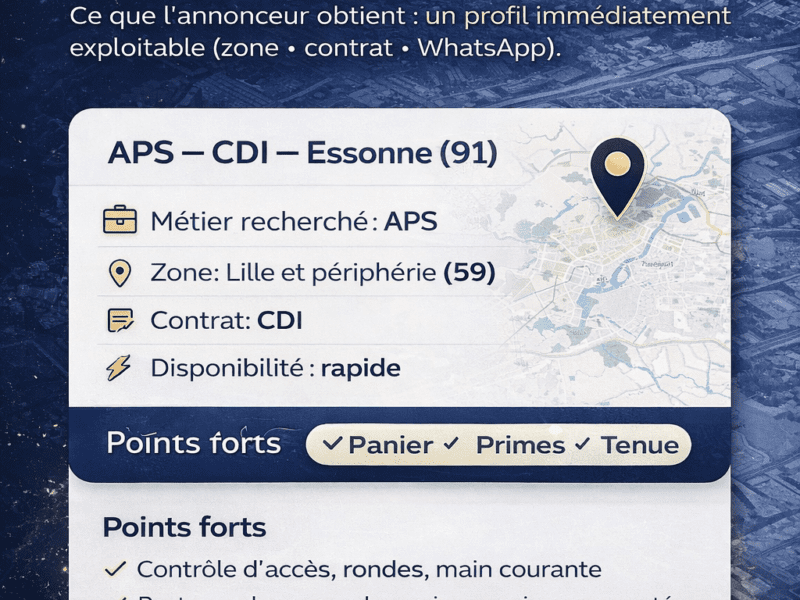 APS — CDI — Nord (59) — disponible immédiat