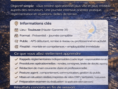 Formation SSIAP 1 — Toulouse (31) — format intensif